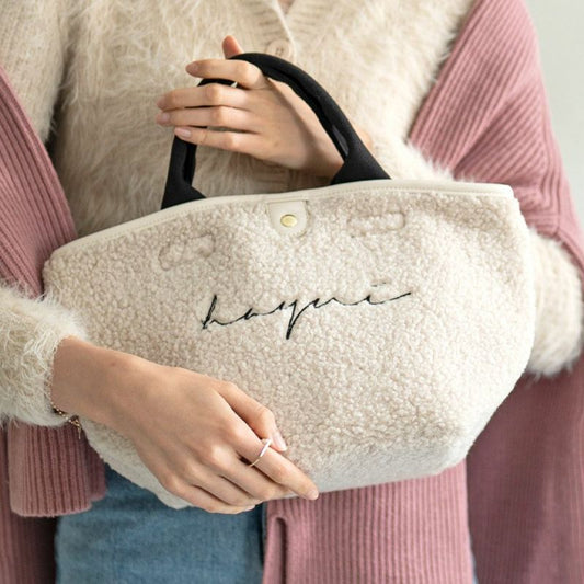 Boa tote bag 「bearia S」 Color: Cursive Ivory