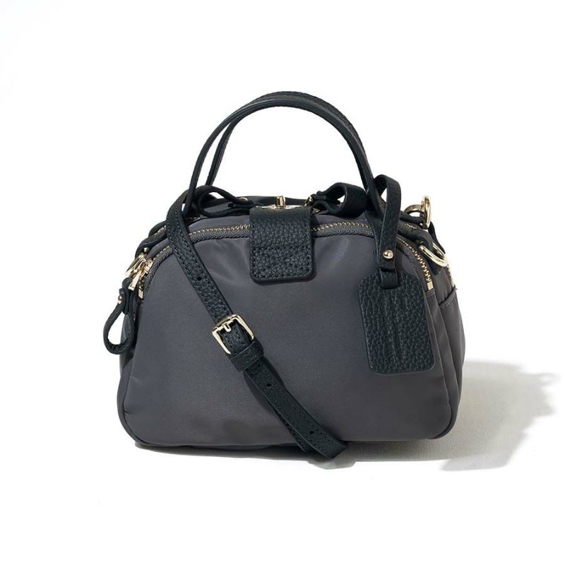 Tote bag "Baby Nylon Loche" Color: Gray Black (Gold-color hardware)