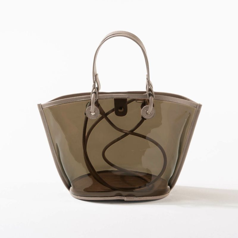 PVC transparent bag 「Luvinie」 Color: Greige