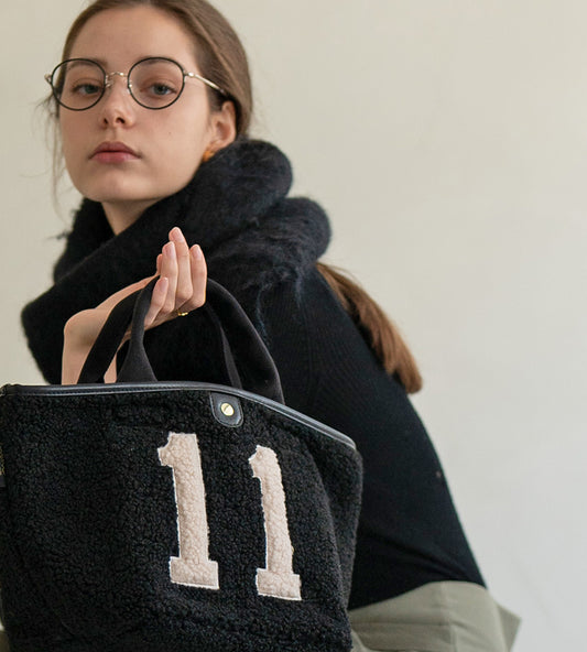 Boa tote bag 「bearia S」 Color: 11.Black