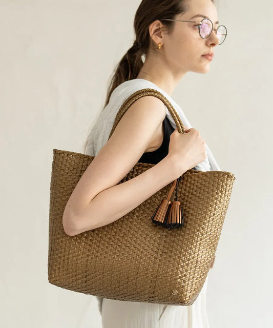 Mercado bag 「Bacerra M size」 Color:Bronze gold