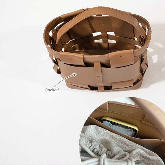 Shoulder bag "Opmeil" outside pockets Color:Brown