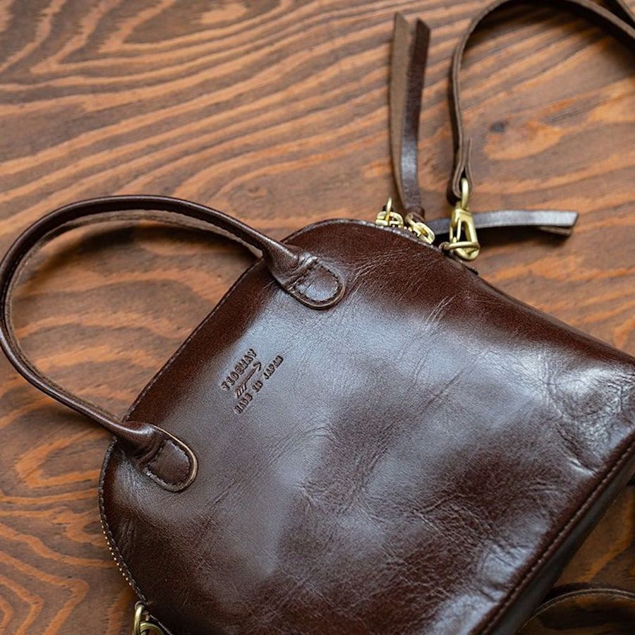 Leather Tote bag 「Hone M size」 Color：Choco brown