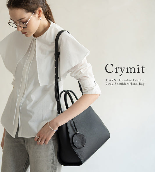Leather tote bag 「Crymit (Version 3)」 color：Black