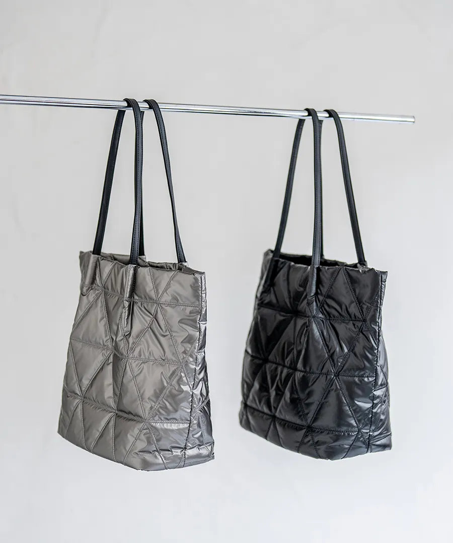 Quilting tote bag "Trica" Color:Silver,Black