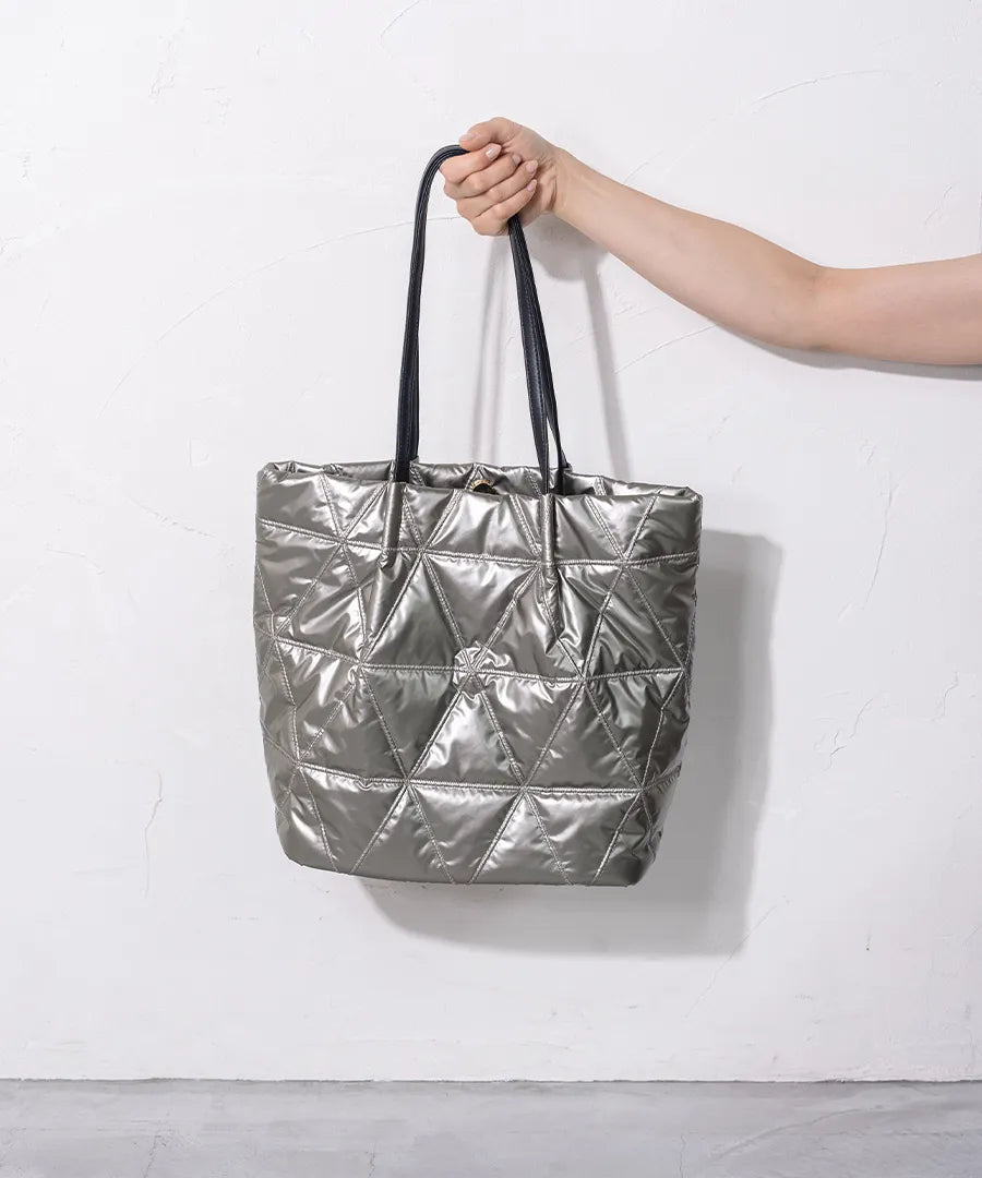 Quilting tote bag "Trica" Color:Silver