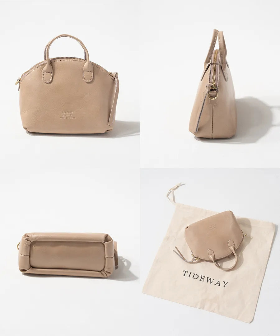 Bag "Light leather boston mini" detail Color:Sand greige