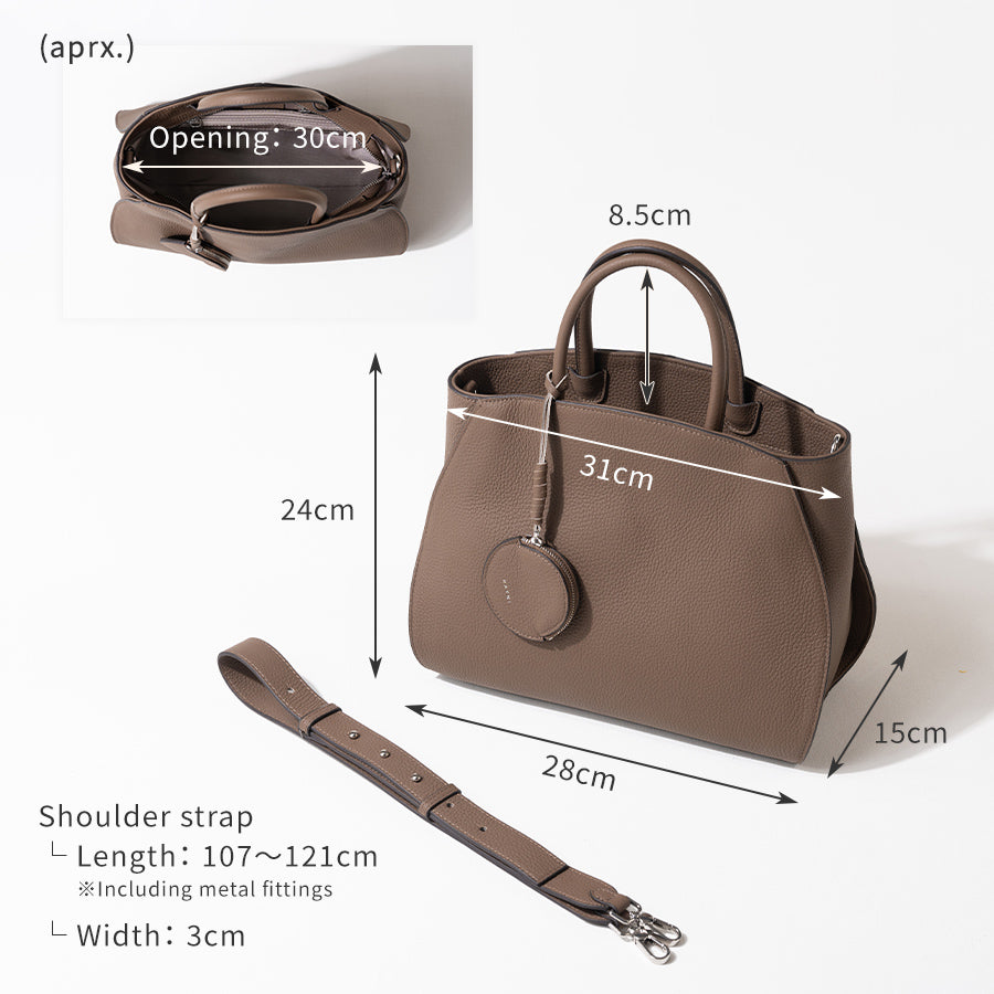 Leather tote bag 「Crymit (Version 3)」 Size comparison