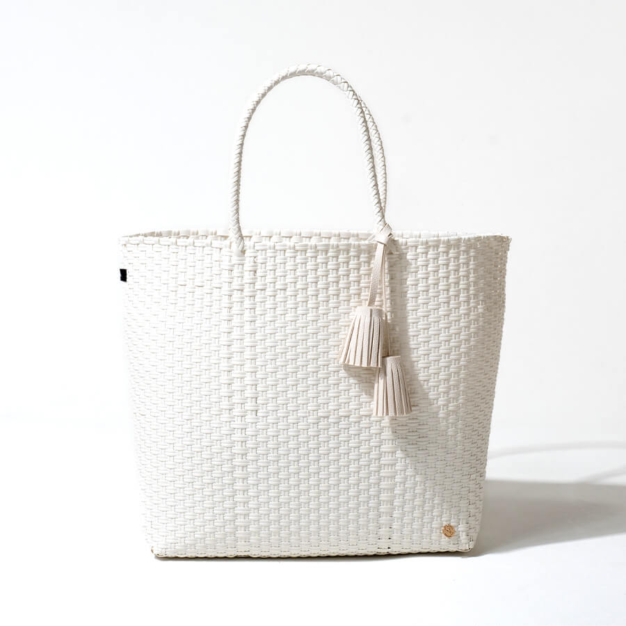 Mercado bag 「Bacerra M size」 Color：White