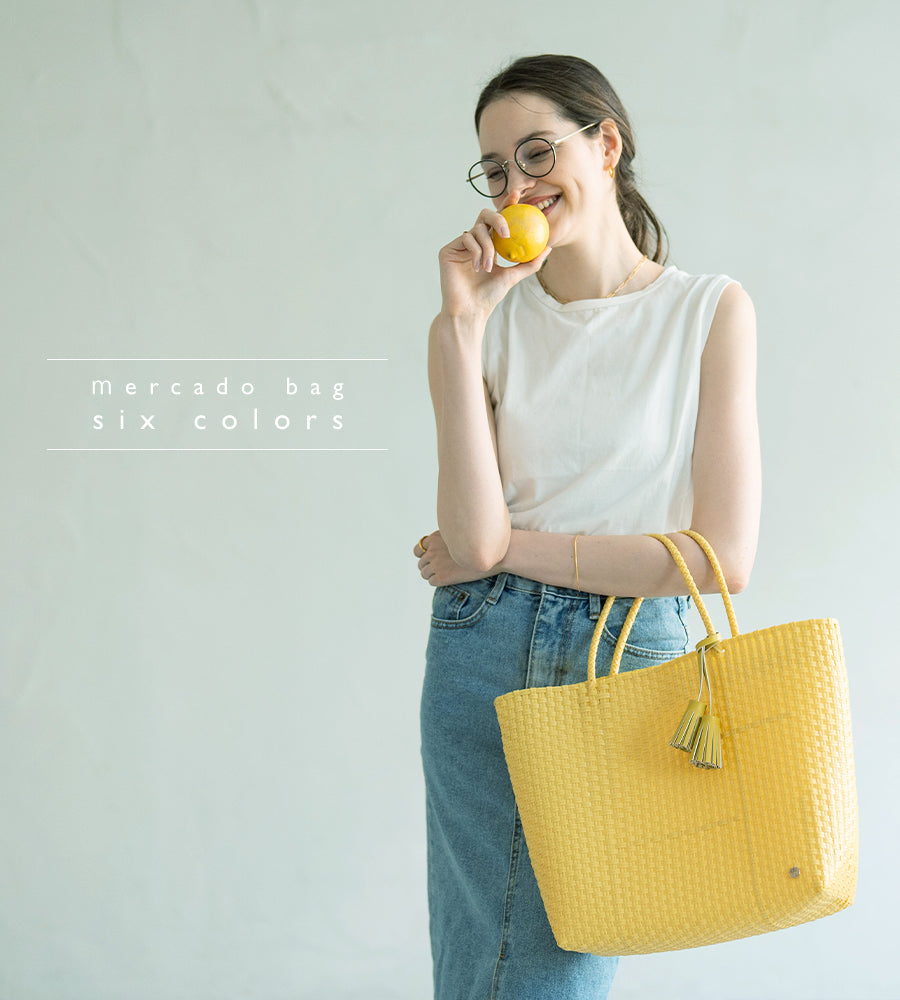 Mercado bag 「Bacerra M size」 Color：Lemon yellow