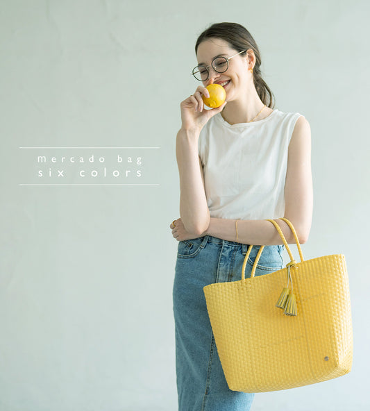Mercado bag 「Bacerra M size」 Color：Lemon yellow