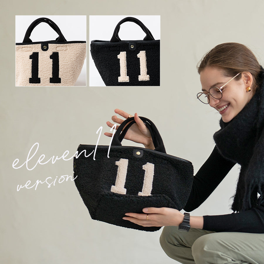 Boa tote bag 「bearia S」 Color: 11.Ivory,11.Black