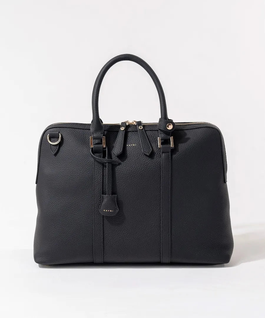 Leather Bag "Roynel". Color: Black