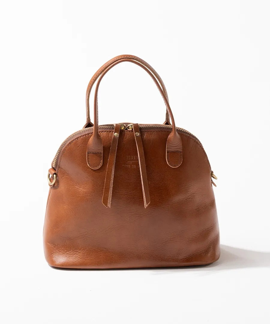 Leather tote bag "Hone S-size (Version 2)" Color:Camel brown