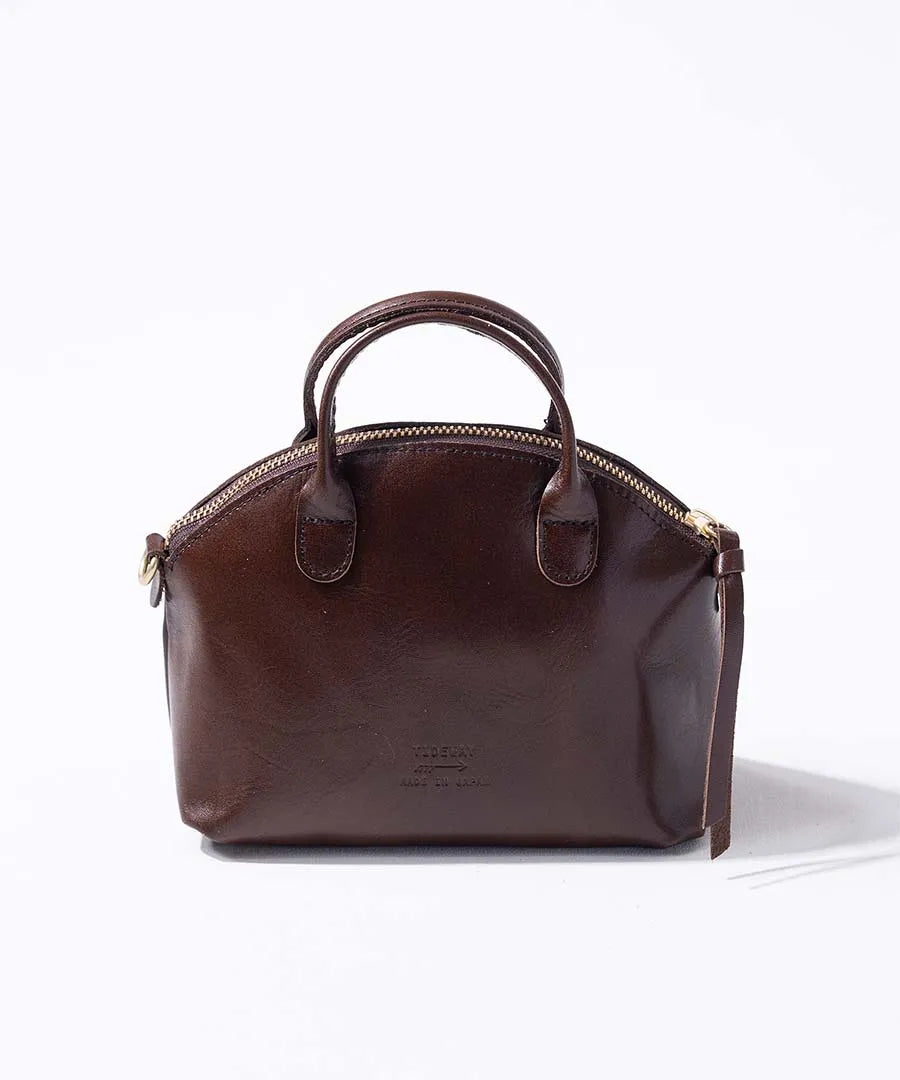 Bag "Light leather boston mini" Color:Chocolate brown