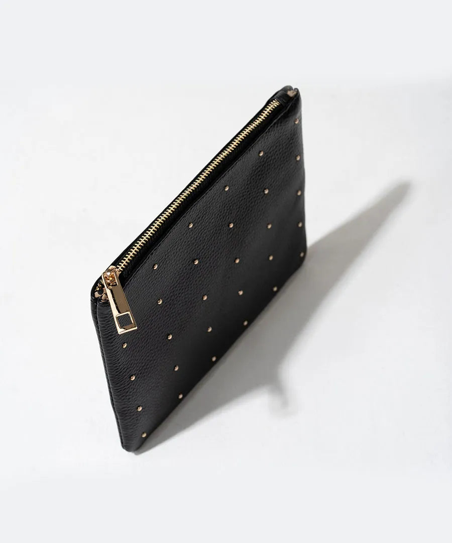 Leather pouch "Dotlpouch M" Color:Gold dot