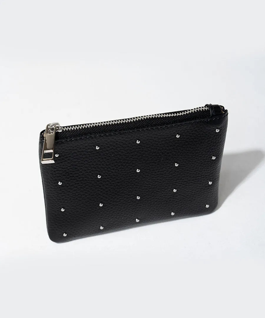 Leather pouch "Dotlpouch S" Color:Silver dot