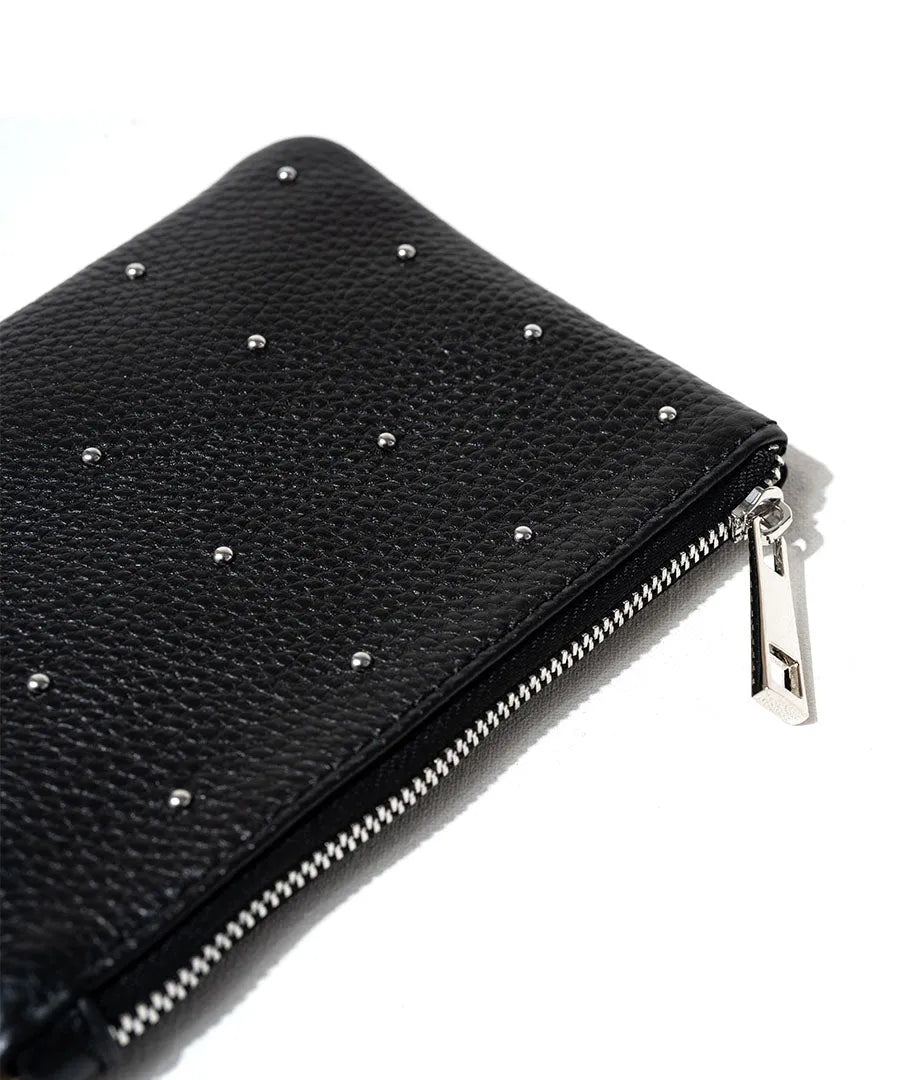 Leather pouch "Dotlpouch S" Color:Silver dot