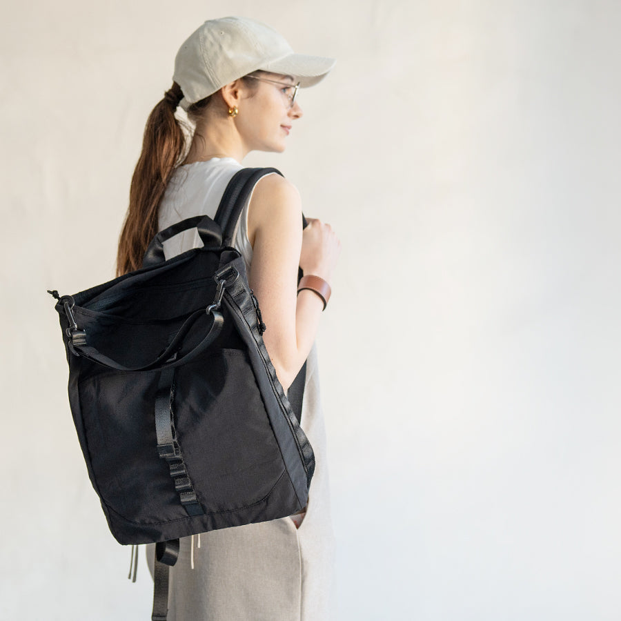 Nylon backpack 「eida」 Color：Black