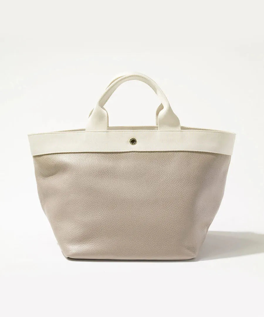 Tote bag "Emmalde" in colors: Light Greige x Ivory