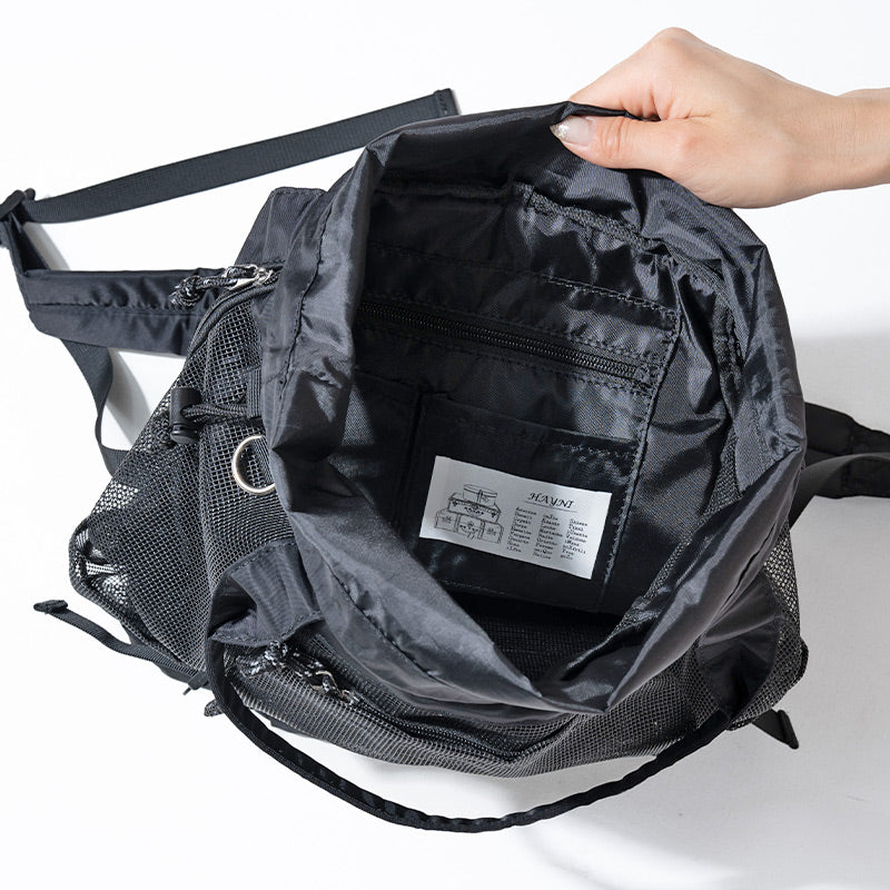 Nylon Mesh Rucksack Backpack 「Glarca」 Detail