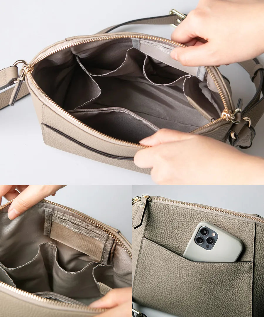 Shoulder bag “Herena" inside pockets.