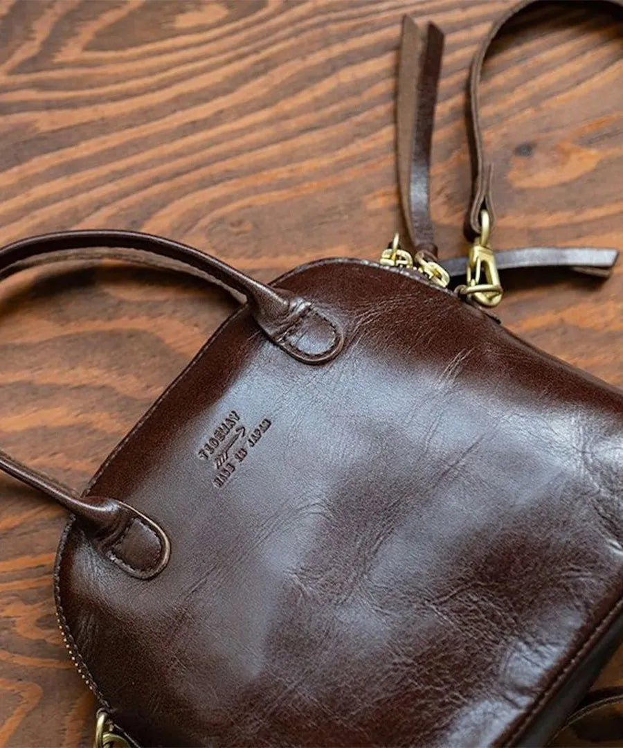 Leather Tote bag 「Hone M size」 Color：Choco brown