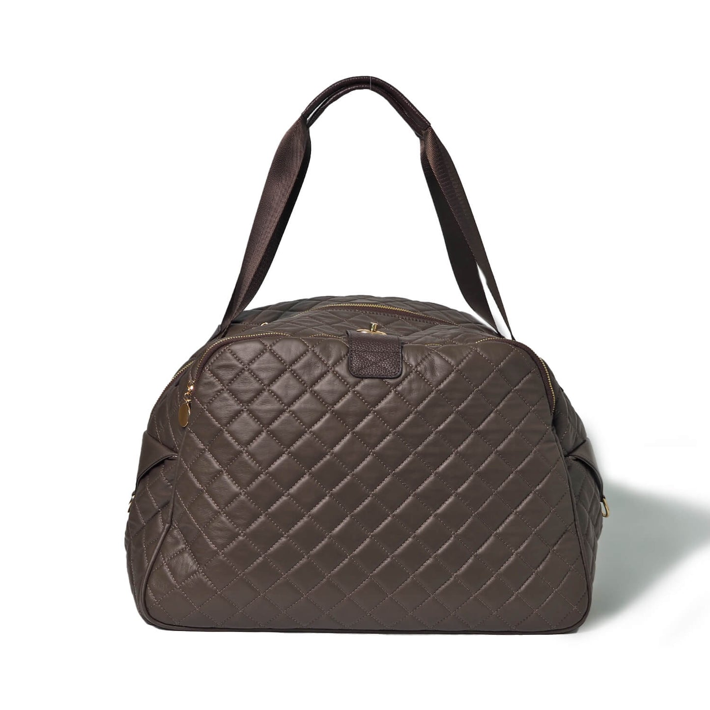 Travel Boston bag 「Loche Quilted Boston Bag LL(Version 2)」 Color: Chocolate brown (Gold-color hardware)