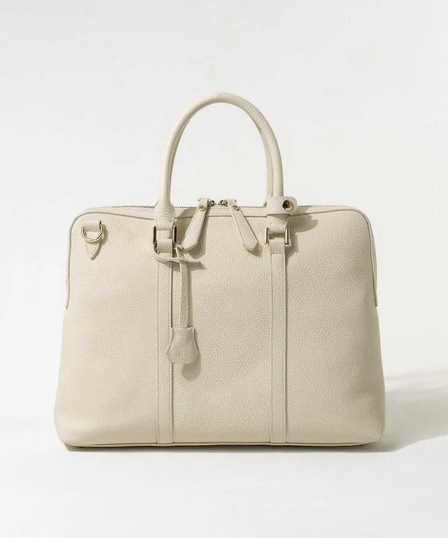 Leather Bag "Roynel". Color: Ivory