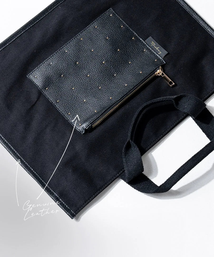 Tote bag "Lesche" Color:Dots black