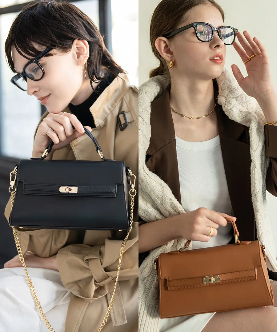 Hand bag "Linzy" Color: Black,Camel