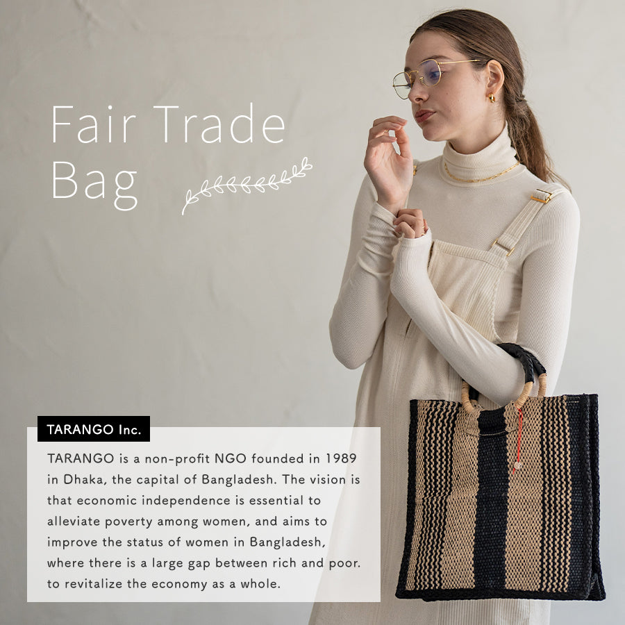 Fair trade linen tote bag 「Madul」TARANGO Inc. Bangladesh