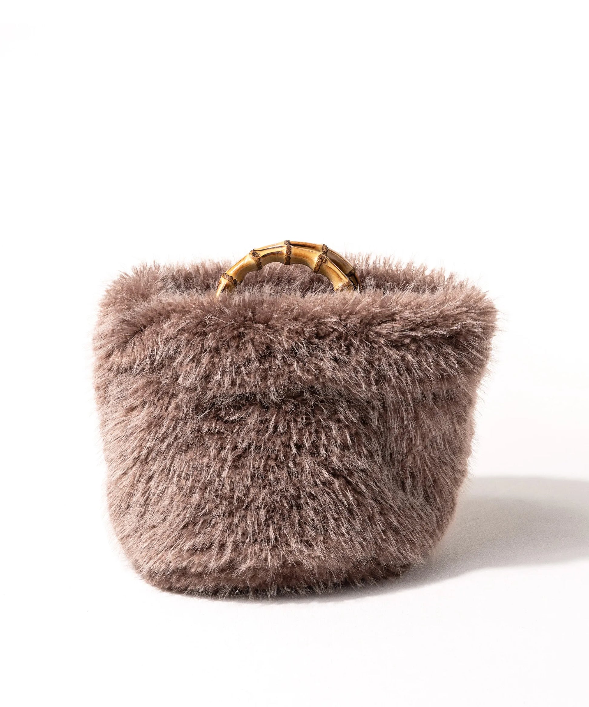 Fur bamboo tote bag "Sufy". Color:Mocha