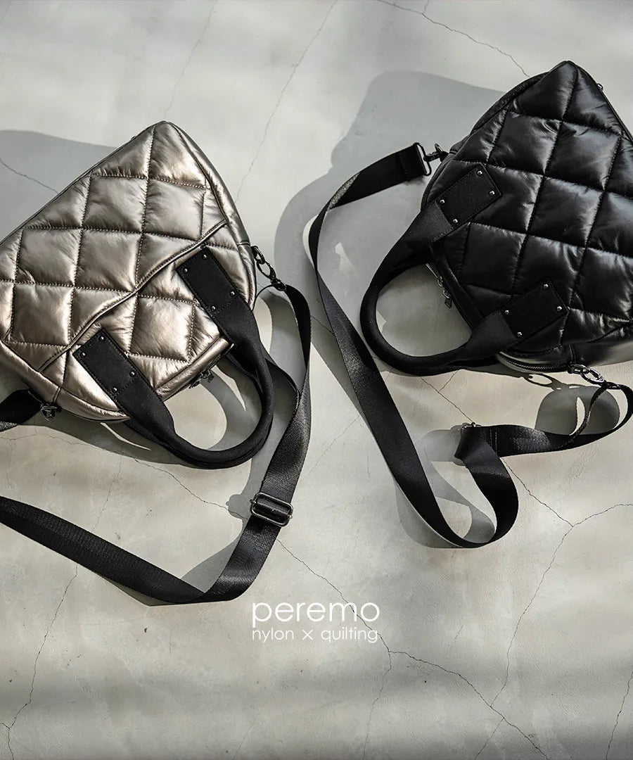 Shoulder bag "Peremo (Version 2)" Color:Blavk,Champagne silver