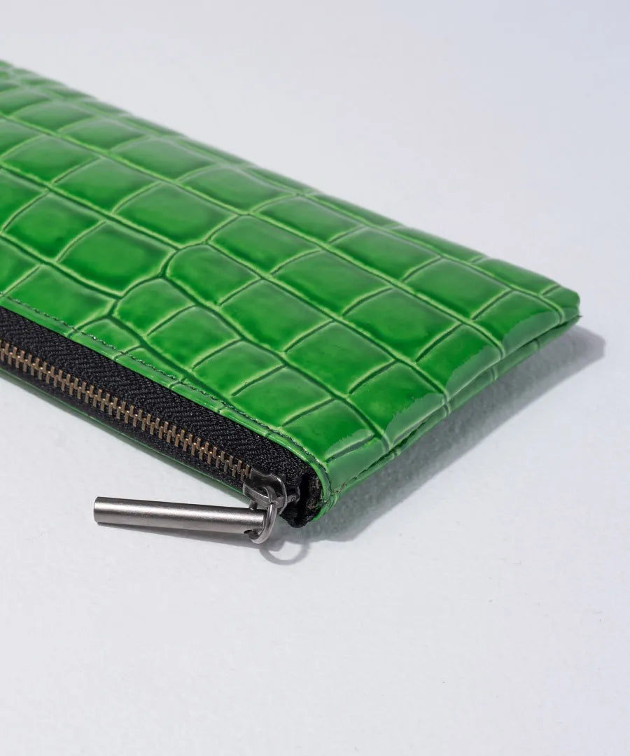 POMTATA L-zip long wallet (Crocodile embossed)