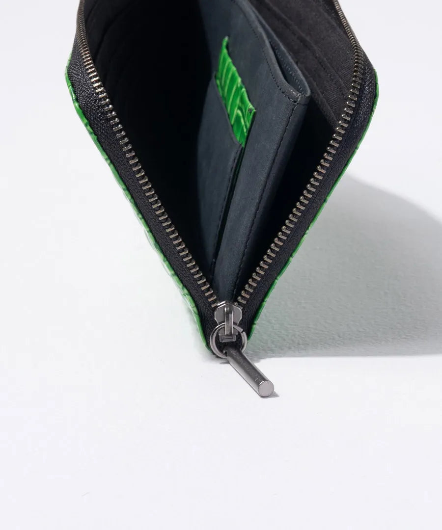 POMTATA L-zip long wallet (Crocodile embossed)