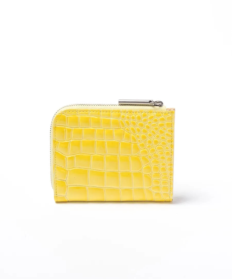 POMTATA L-zip short wallet (Crocodile embossed)