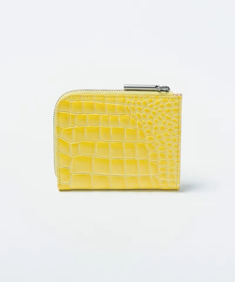 POMTATA L-zip short wallet (Crocodile embossed)
