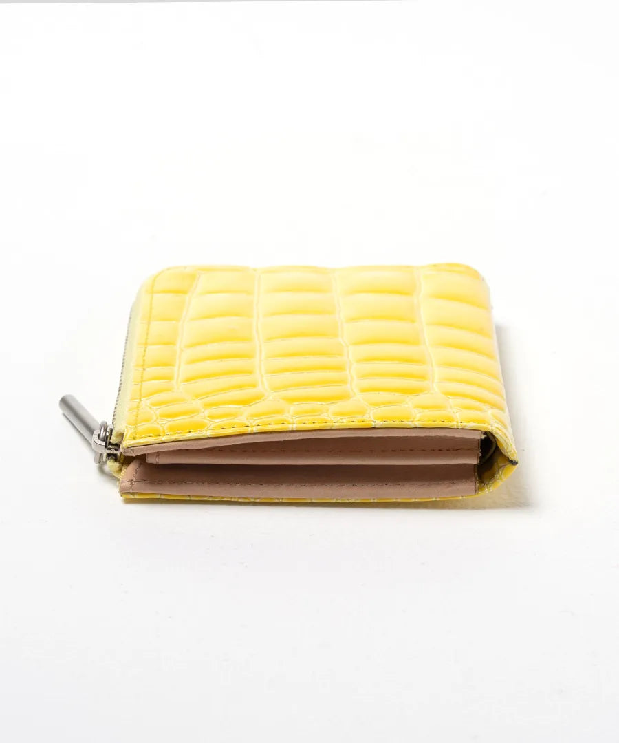 POMTATA L-zip short wallet (Crocodile embossed)