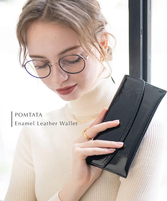 POMTATA Enamel long wallet