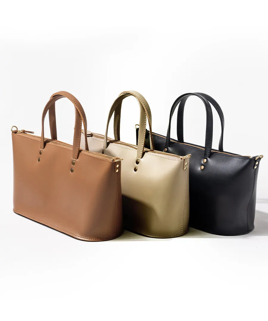 Hand bag "Recte" Color:Black, Greige, Camel