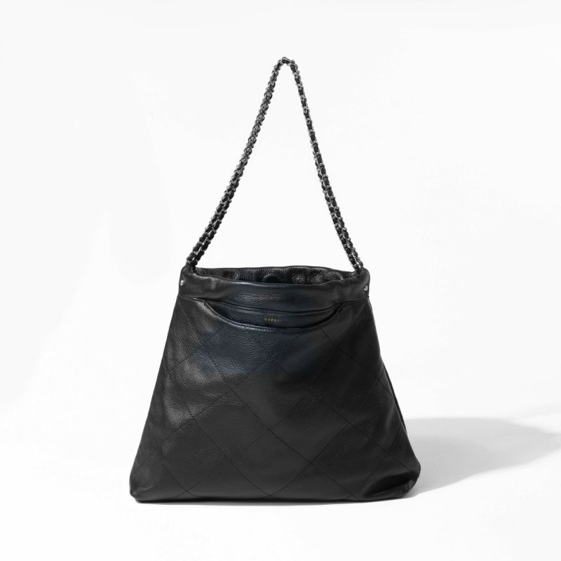 Shoulder bag "Barmed" Color:Black (Silver-color hardware)