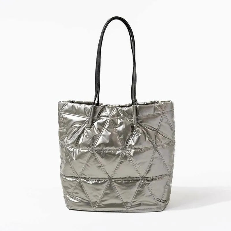 Quilting tote bag "Trica" Color:Silver