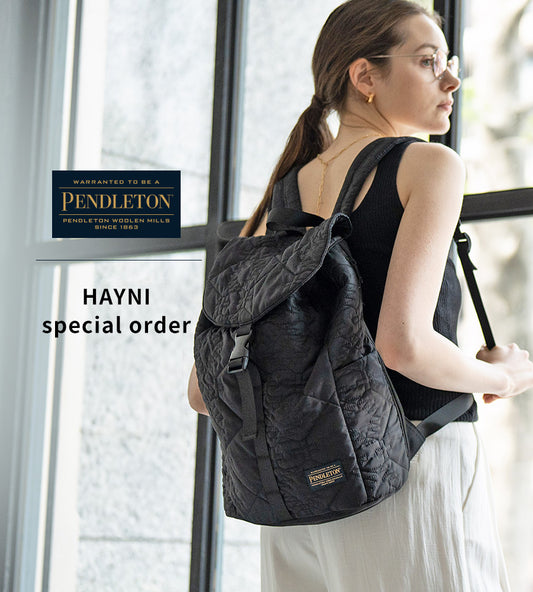 PENDLETON Hayni special order Backpack「Zize sac」 Color: Black
